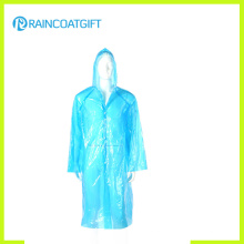 Hooded Disposable Long PE Raincoat (RPE-078)